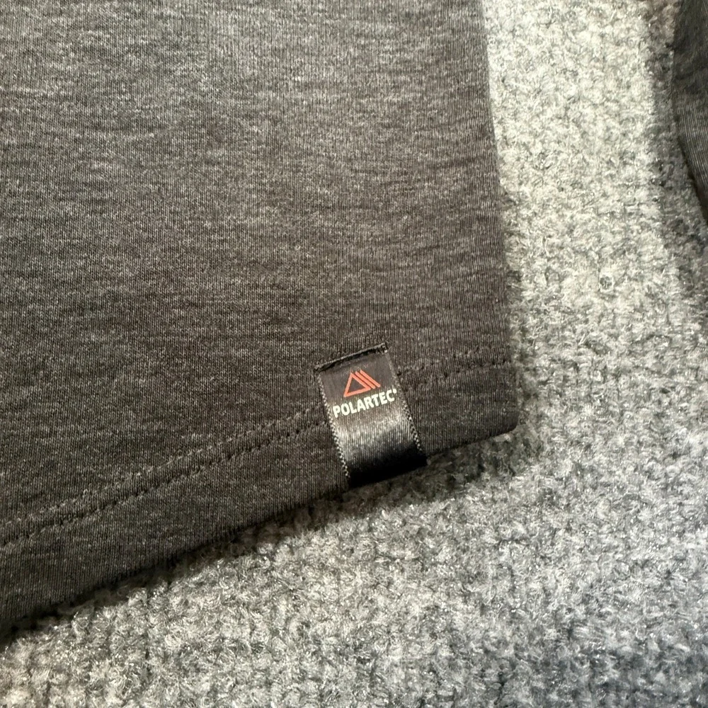 Banana Republic Sweatshirt Men Large Gray Polartec Raglan Sleeve Pullover Fleece